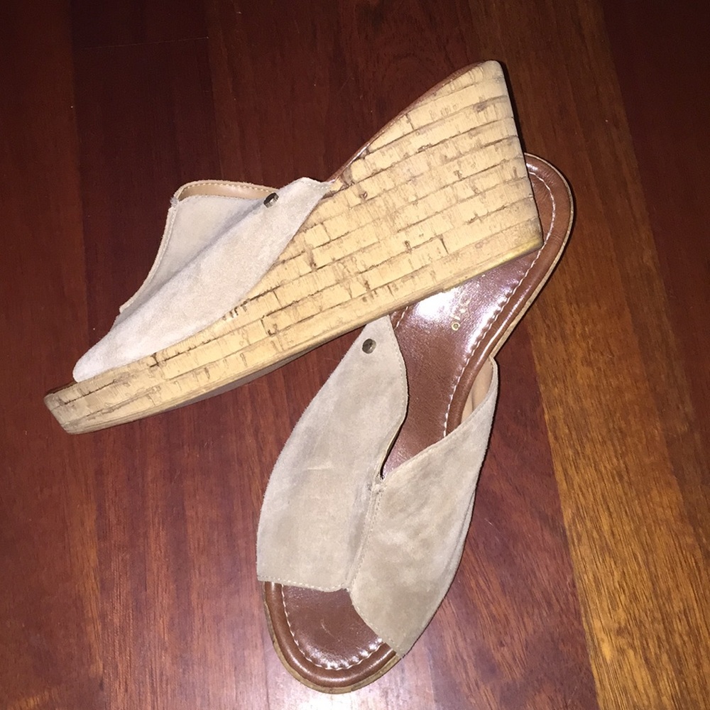 Italian designer suede mules